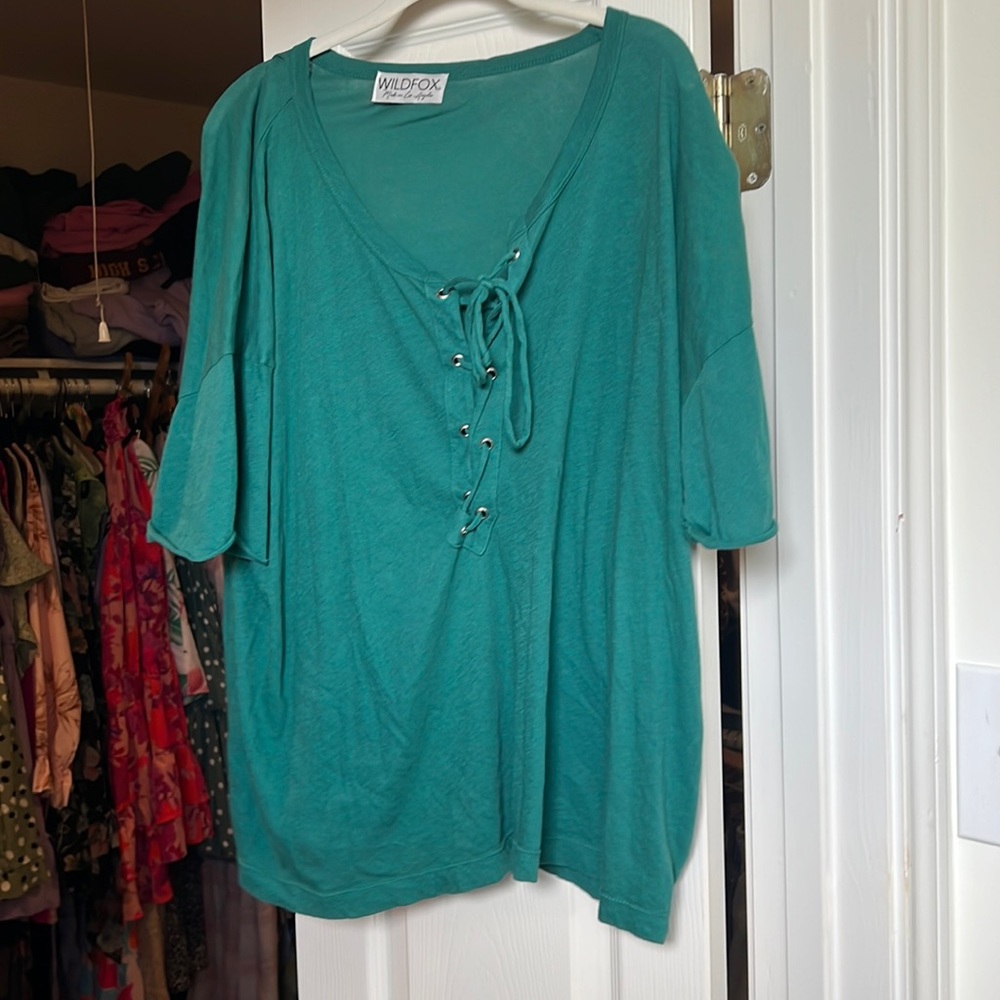 Wildfox turquoise tshirt